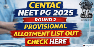 CENTAC NEET PG 2025 Round 2 Provisional Allotment List Out; Check Now @centacpuducherry.in